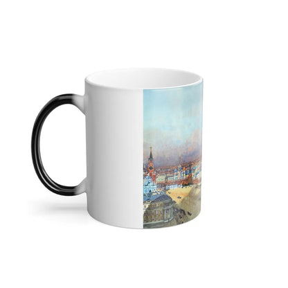 Franz Kopallik (1860-1931) View of Moscow - Gouache, Watercolour and Ink on Paper - Color Changing Mug 11oz-Go Mug Yourself