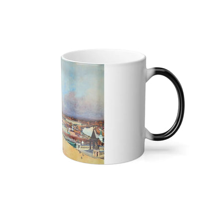 Franz Kopallik (1860-1931) View of Moscow - Gouache, Watercolour and Ink on Paper - Color Changing Mug 11oz-Go Mug Yourself