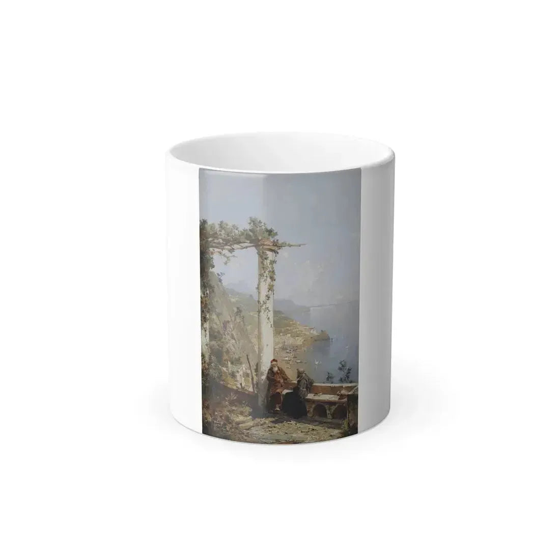 Franz Richard Unterberger (1837-1902) Kapuzinermonche Eines Klosters bei Amalfi Hoch uber dem Gold (Amal-0 - Color Changing Mug 11oz 11oz - Go Mug Yourself