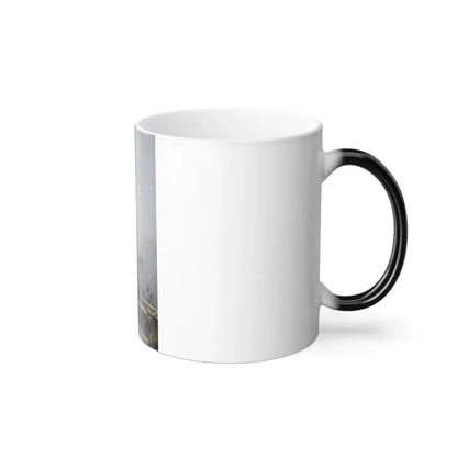 Franz Richard Unterberger (1837-1902) Kapuzinermonche Eines Klosters bei Amalfi Hoch uber dem Gold (Amal-0 - Color Changing Mug 11oz - Go Mug Yourself