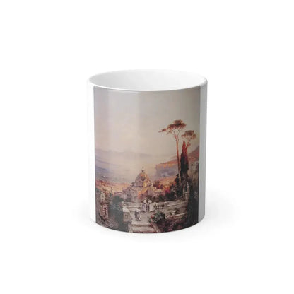 Franz Richard Unterberger (1838-1902) the view from the balcony - Color Changing Mug 11oz 11oz - Go Mug Yourself