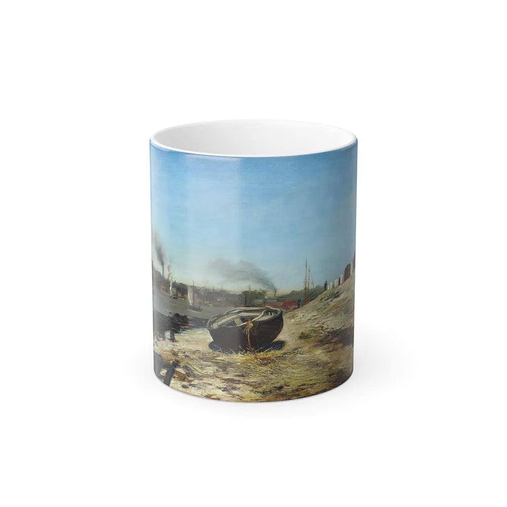 Franz Roubaud (1856-1928) A Boat on the Shore Oil on canvas - 1889 - Color Changing Mug 11oz-11oz-Go Mug Yourself