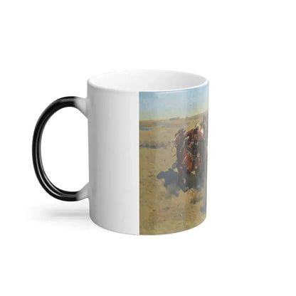 Franz Roubaud (1856-1928) A Game of Buzkashi - Color Changing Mug 11oz - Go Mug Yourself