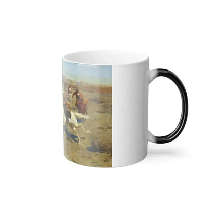 Franz Roubaud (1856-1928) A Game of Buzkashi - Color Changing Mug 11oz - Go Mug Yourself