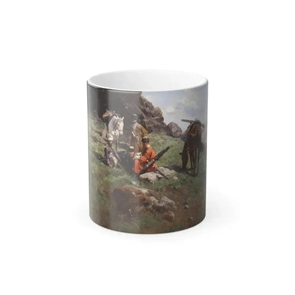 Franz Roubaud (1856-1928) Cossaks Resting - Color Changing Mug 11oz - Go Mug Yourself