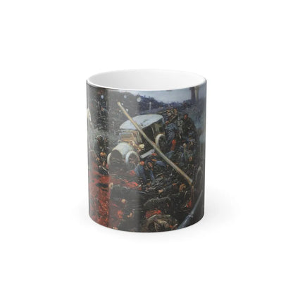 Franz Roubaud (1856-1928) Dante and Virgil in the trenches - 1915 - Color Changing Mug 11oz-11oz-Go Mug Yourself