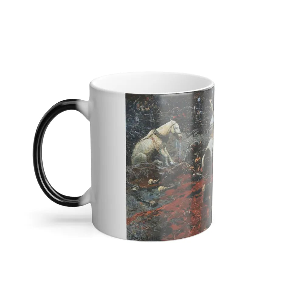 Franz Roubaud (1856-1928) Dante and Virgil in the trenches - 1915 - Color Changing Mug 11oz-Go Mug Yourself