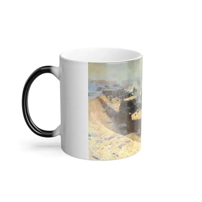 Franz Roubaud (1856-1928) Reflection of the bombing of the Anglo-French fleet from the Alexander Battery-0 - Color Changing Mug 11oz - Go Mug Yourself