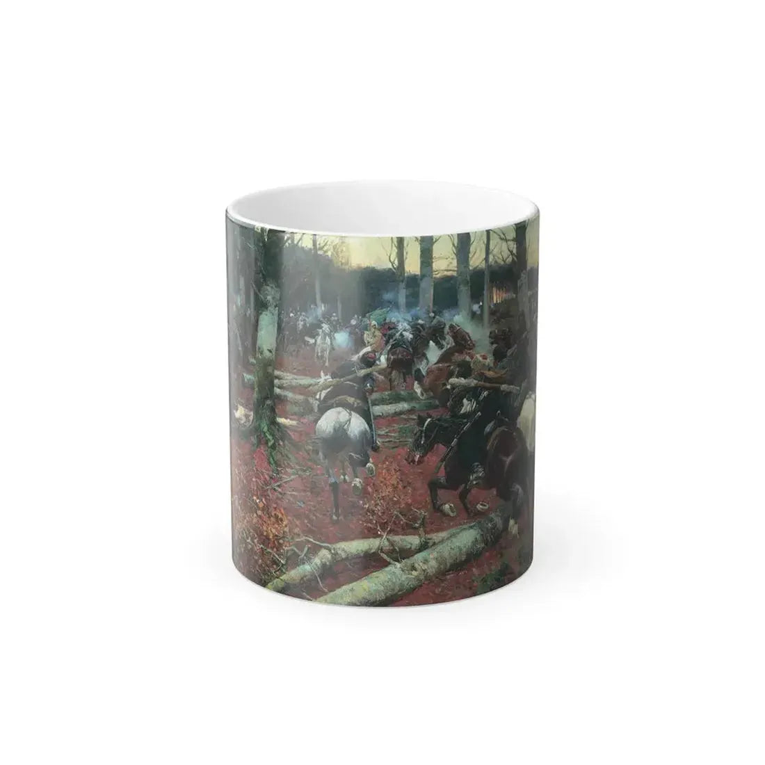 Franz Roubaud (1856-1928) Scene from Caucasian war - Color Changing Mug 11oz 11oz - Go Mug Yourself