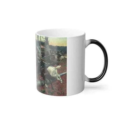Franz Roubaud (1856-1928) Scene from Caucasian war - Color Changing Mug 11oz - Go Mug Yourself
