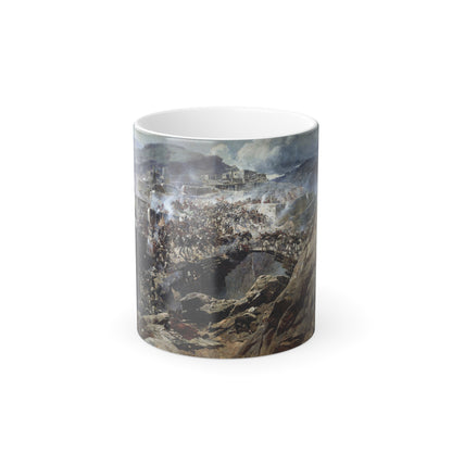 Franz Roubaud (1856-1928) Storming the Fortress of Akhulgo (the Murid War) - Color Changing Mug 11oz-11oz-Go Mug Yourself