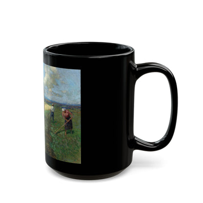 Franz Roubaud (1856-1928) The Hay Cart - Black Coffee Mug-Go Mug Yourself