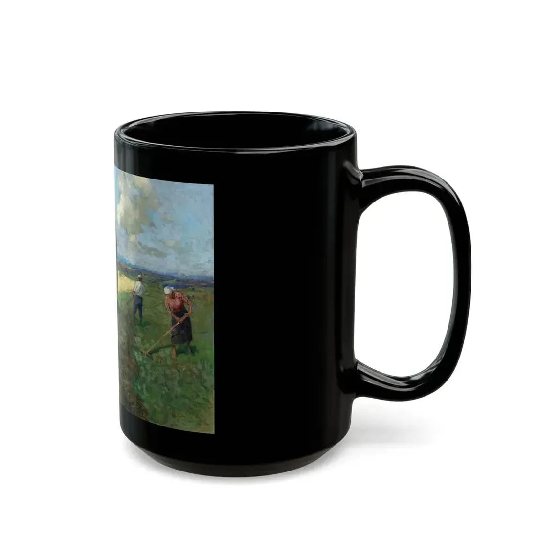 Franz Roubaud (1856-1928) The Hay Cart - Black Coffee Mug - Go Mug Yourself