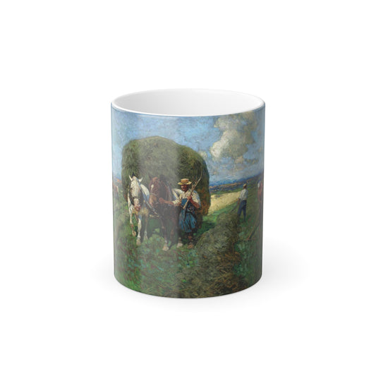Franz Roubaud (1856-1928) The Hay Cart - Color Changing Mug 11oz-11oz-Go Mug Yourself
