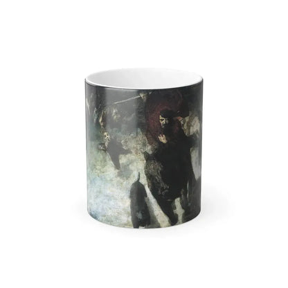 Franz von Stuck (1863-1928) The Wild Chase (Wotan on horseback leading a procession of the dead) - 1889 - Color Changing Mug 11oz 11oz - Go Mug Yourself
