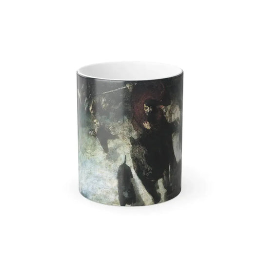 Franz von Stuck (1863-1928) The Wild Chase (Wotan on horseback leading a procession of the dead) - 1889 - Color Changing Mug 11oz 11oz - Go Mug Yourself