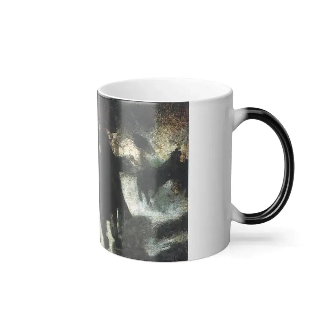 Franz von Stuck (1863-1928) The Wild Chase (Wotan on horseback leading a procession of the dead) - 1889 - Color Changing Mug 11oz - Go Mug Yourself