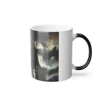 Franz von Stuck (1863-1928) The Wild Chase (Wotan on horseback leading a procession of the dead) - 1889 - Color Changing Mug 11oz - Go Mug Yourself