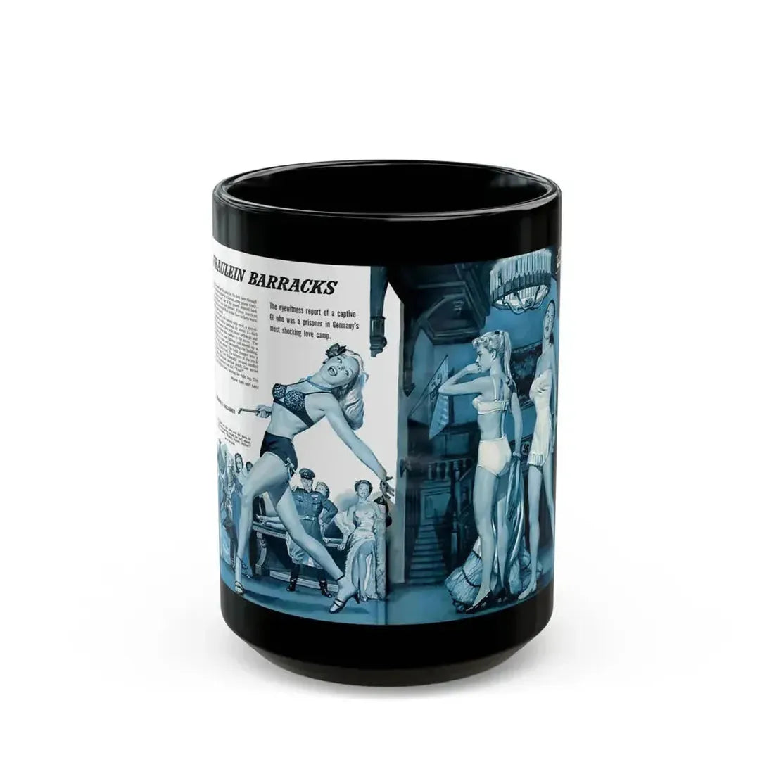 Fraulein Barracks, Stag magazine - Black Coffee Mug 15oz - Go Mug Yourself