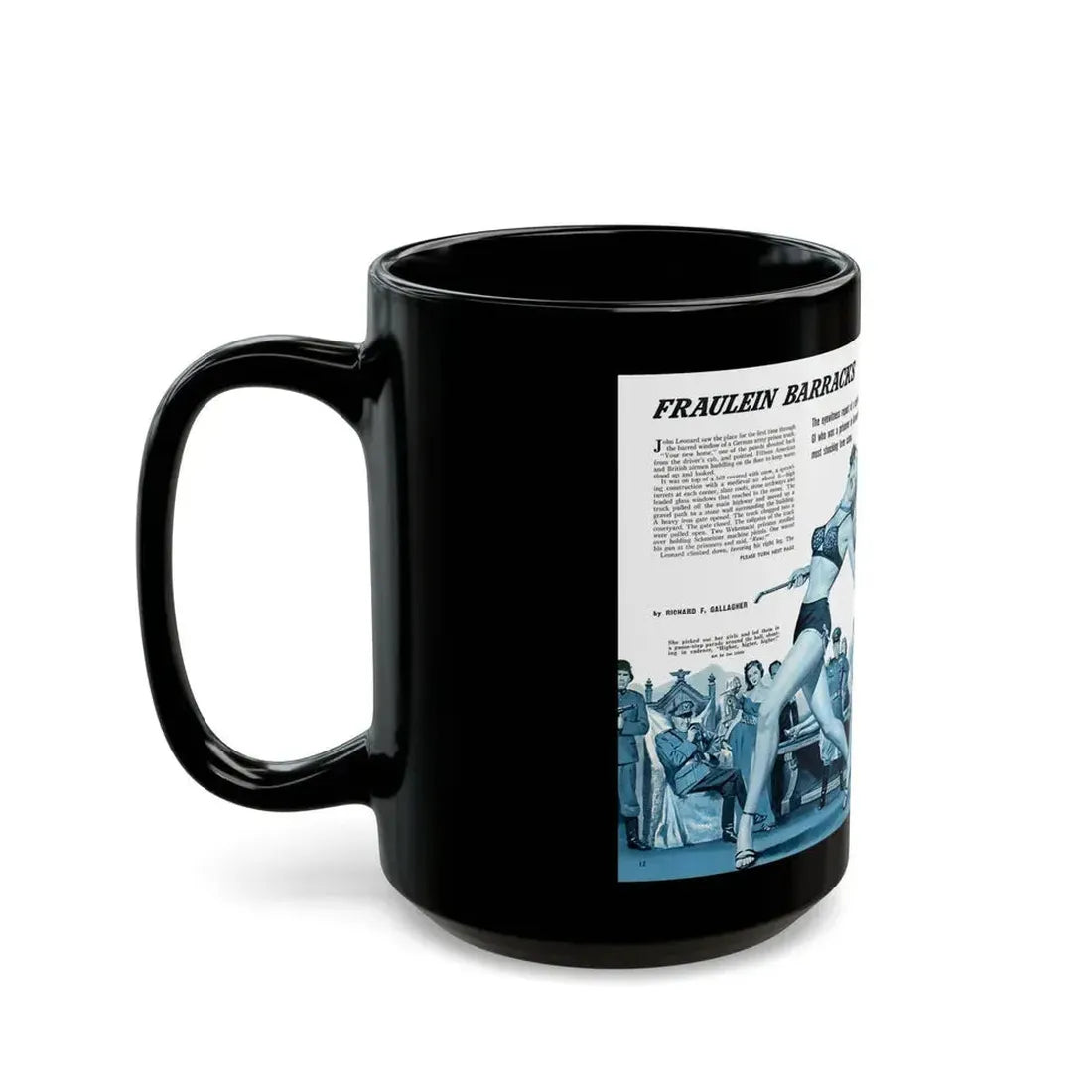 Fraulein Barracks, Stag magazine - Black Coffee Mug - Go Mug Yourself