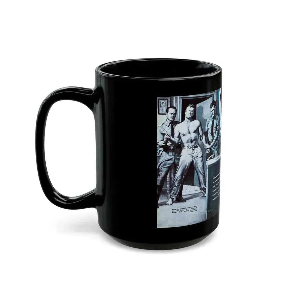 Fraulein Torture, For Men Only, February 1959 - Black Coffee Mug - Go Mug Yourself