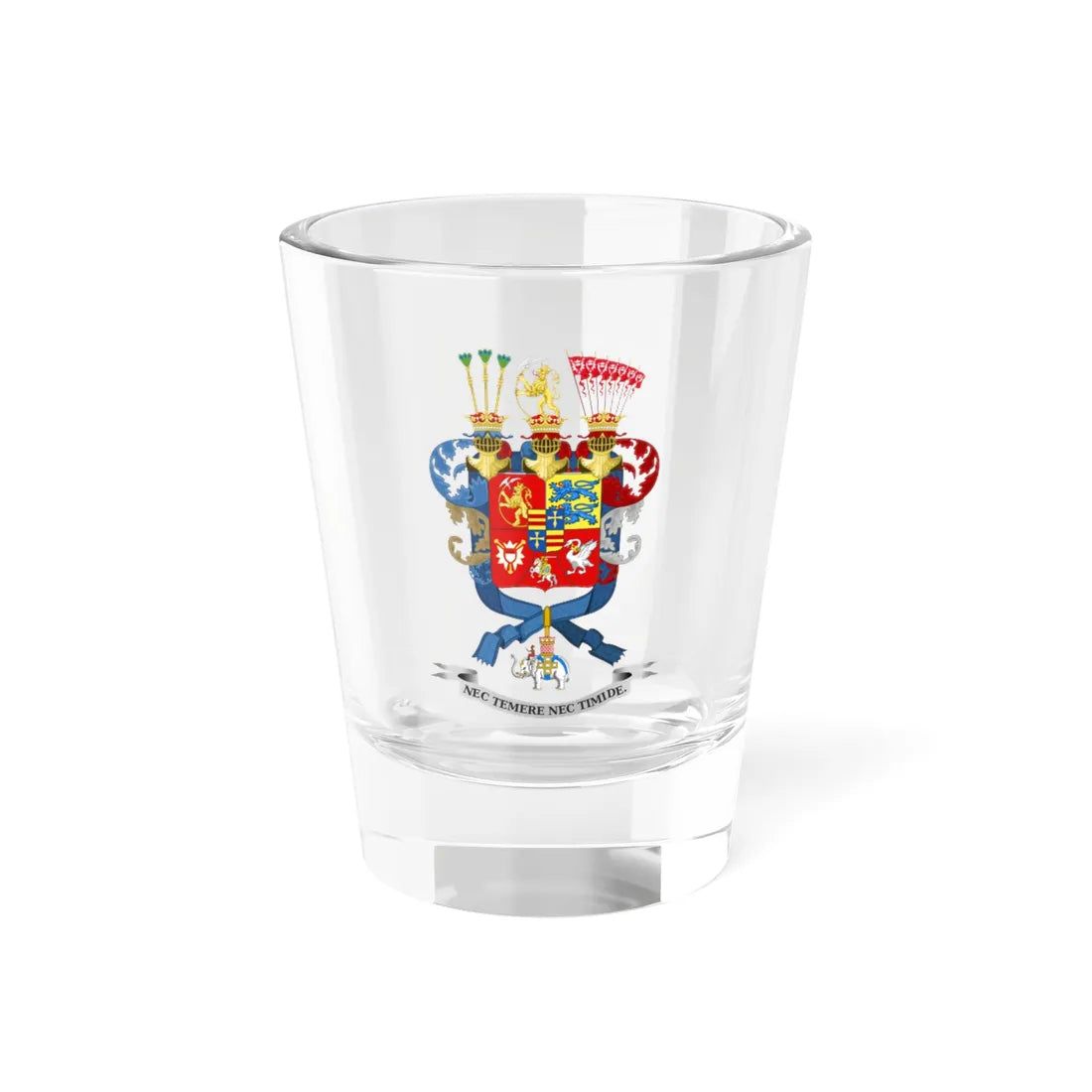 Frédéric Christian Auguste de Schleswig-Holstein-Sonderbourg-Augustenbourg (Denmark) (Coat of Arms) Shot Glass 1.5oz 1.5oz - Go Mug Yourself