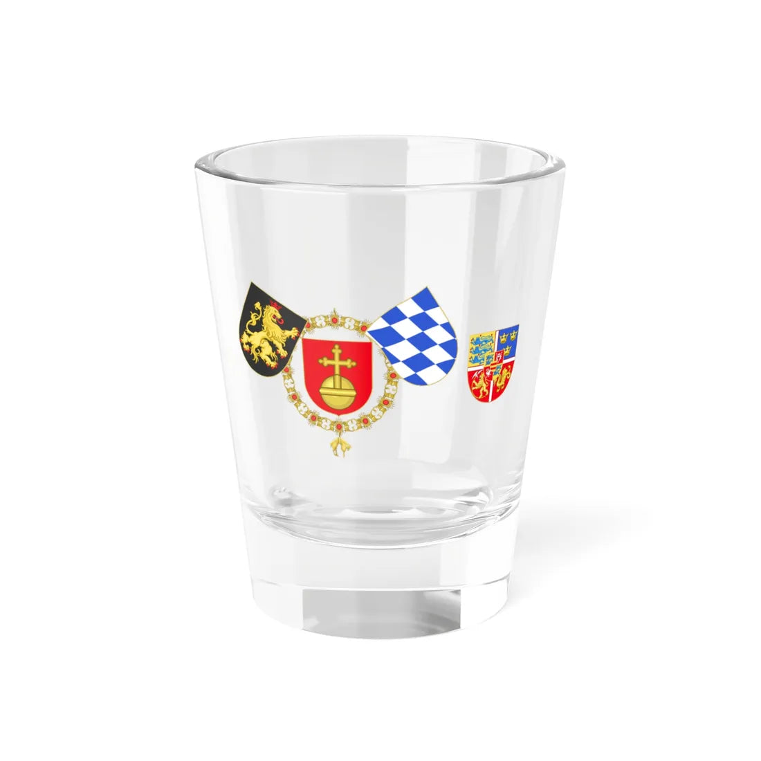 Frédéric II du Palatinat et Dorothee de Danemark Union (Denmark) (Coat of Arms) Shot Glass 1.5oz 1.5oz - Go Mug Yourself