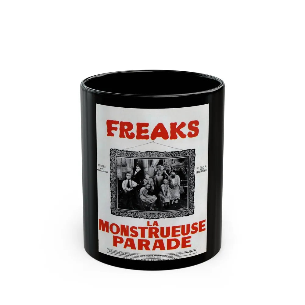 FREAKS (FRENCH) 1932 Movie Poster - Black Coffee Mug-11oz-Go Mug Yourself