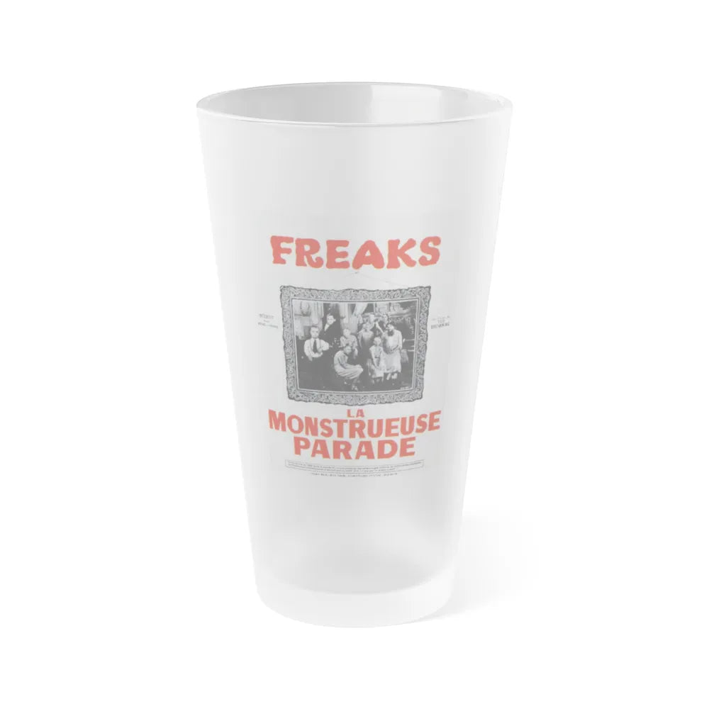 FREAKS (FRENCH) 1932 Movie Poster - Frosted Pint Glass 16oz-16oz-Frosted-Go Mug Yourself