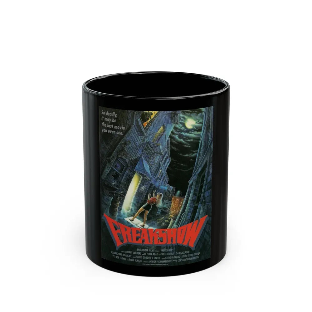 FREAKSHOW 1989 Movie Poster - Black Coffee Mug-11oz-Go Mug Yourself