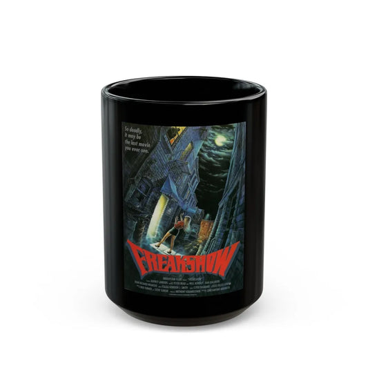 FREAKSHOW 1989 Movie Poster - Black Coffee Mug-15oz-Go Mug Yourself