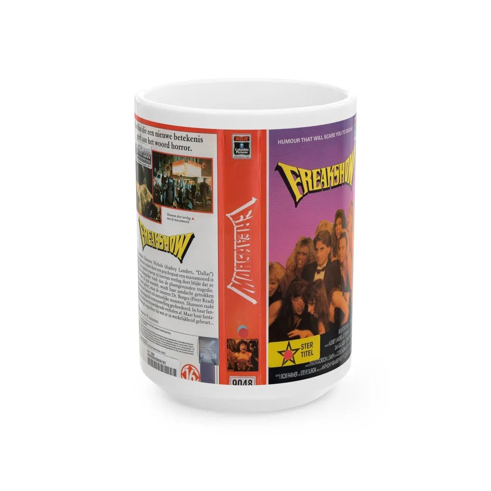 FREAKSHOW (VHS COVER) - White Coffee Mug-15oz-Go Mug Yourself