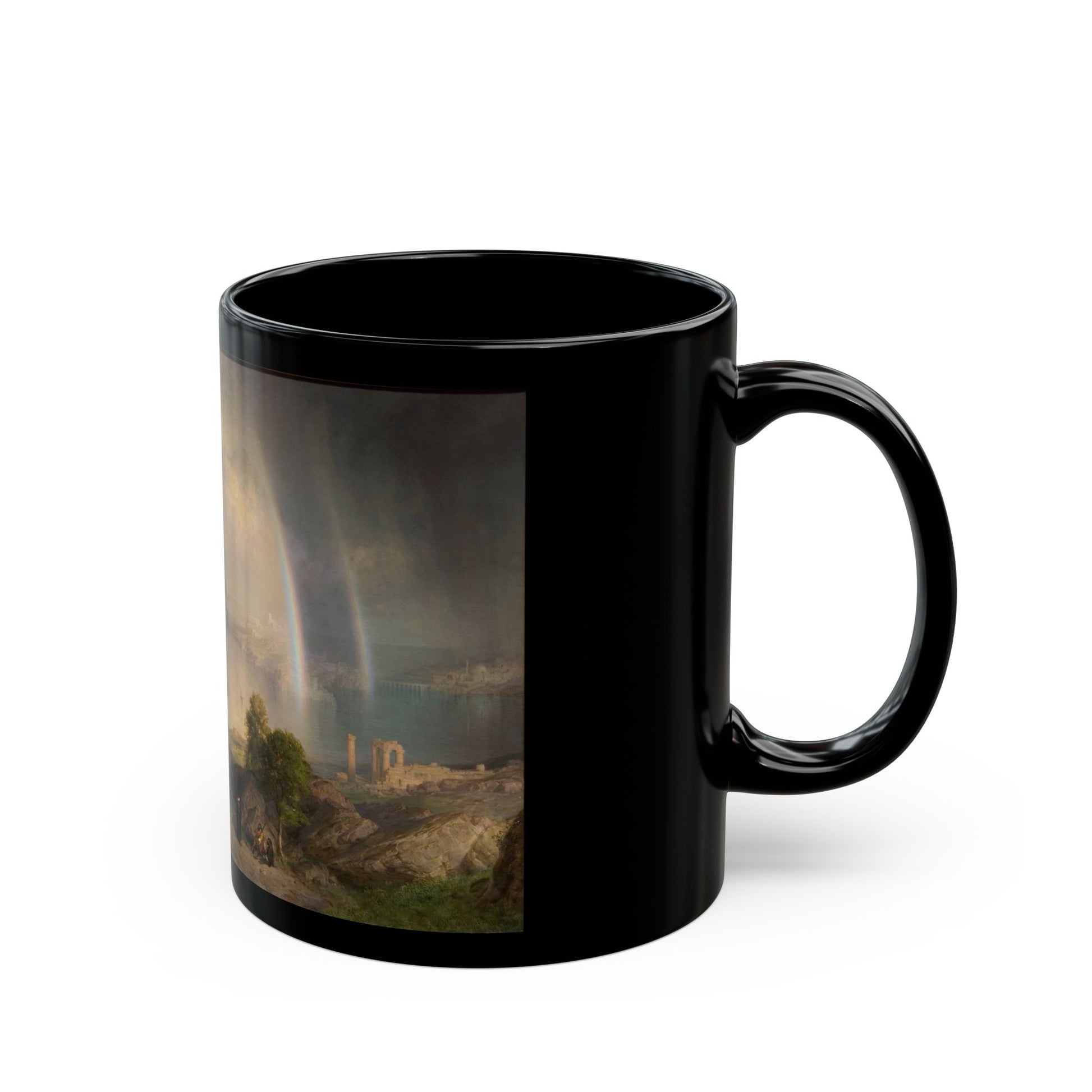 Frederic Edwin Church (1826-1900) Aegean Sea - Black Coffee Mug-Go Mug Yourself