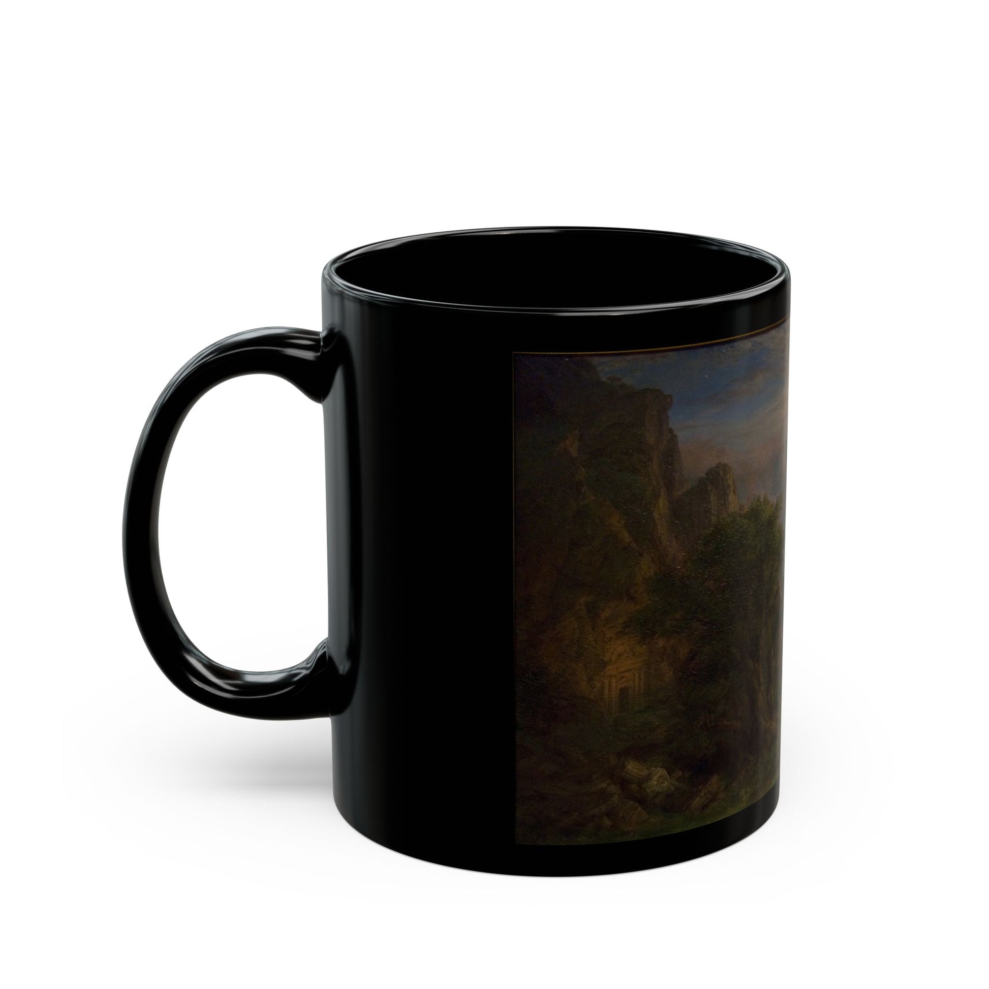Frederic Edwin Church (1826-1900) Aegean Sea - Black Coffee Mug-Go Mug Yourself