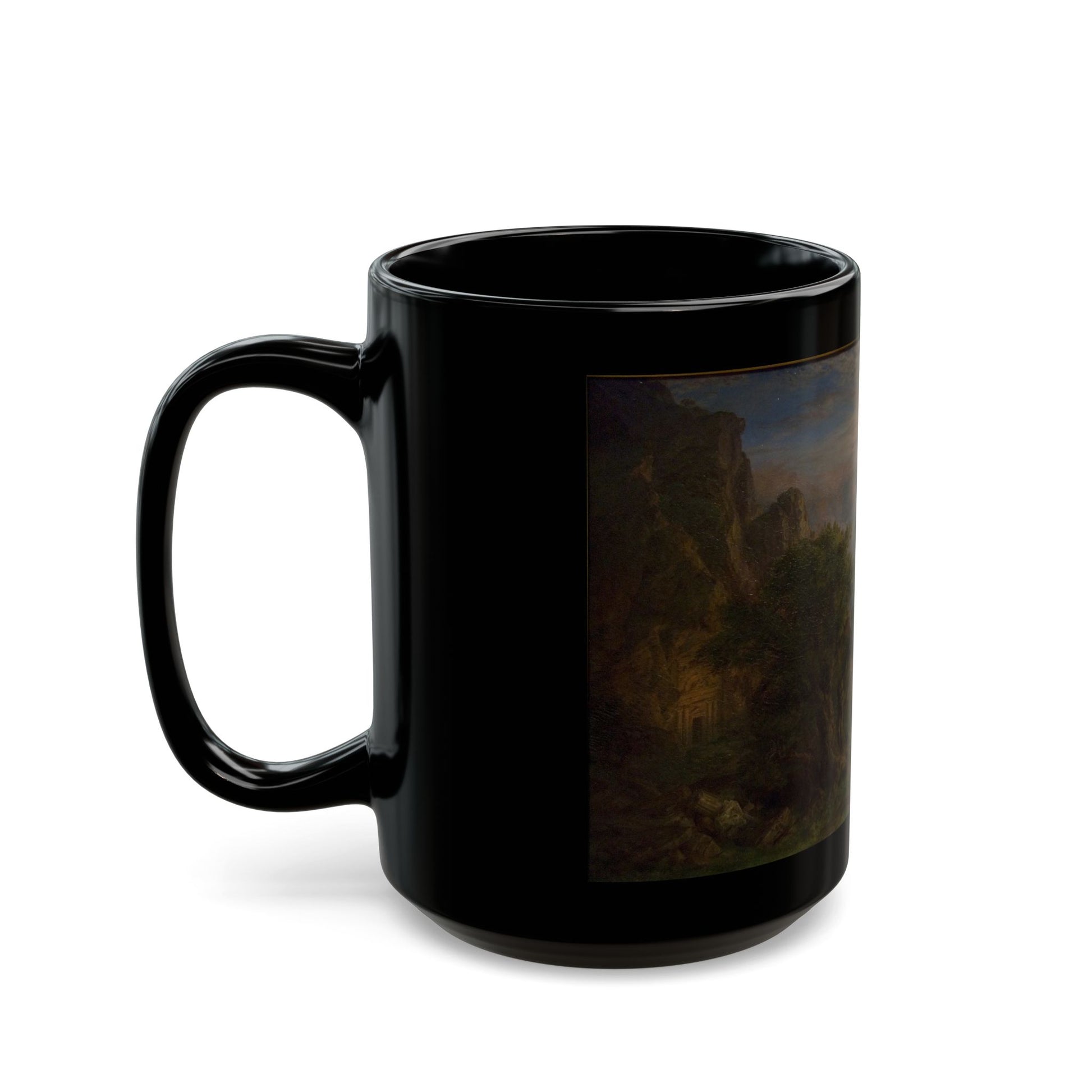 Frederic Edwin Church (1826-1900) Aegean Sea - Black Coffee Mug-Go Mug Yourself