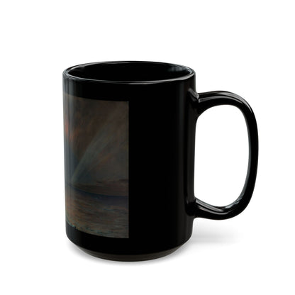 Frederic Edwin Church (1826-1900) Aurora Borealis - Black Coffee Mug-Go Mug Yourself