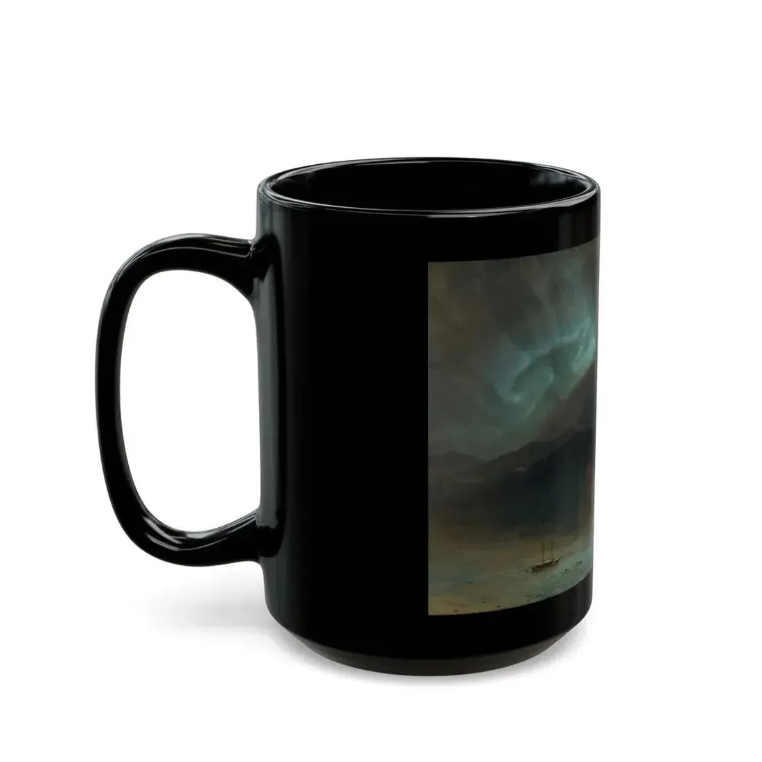 Frederic Edwin Church (1826-1900) Aurora Borealis - Black Coffee Mug - Go Mug Yourself
