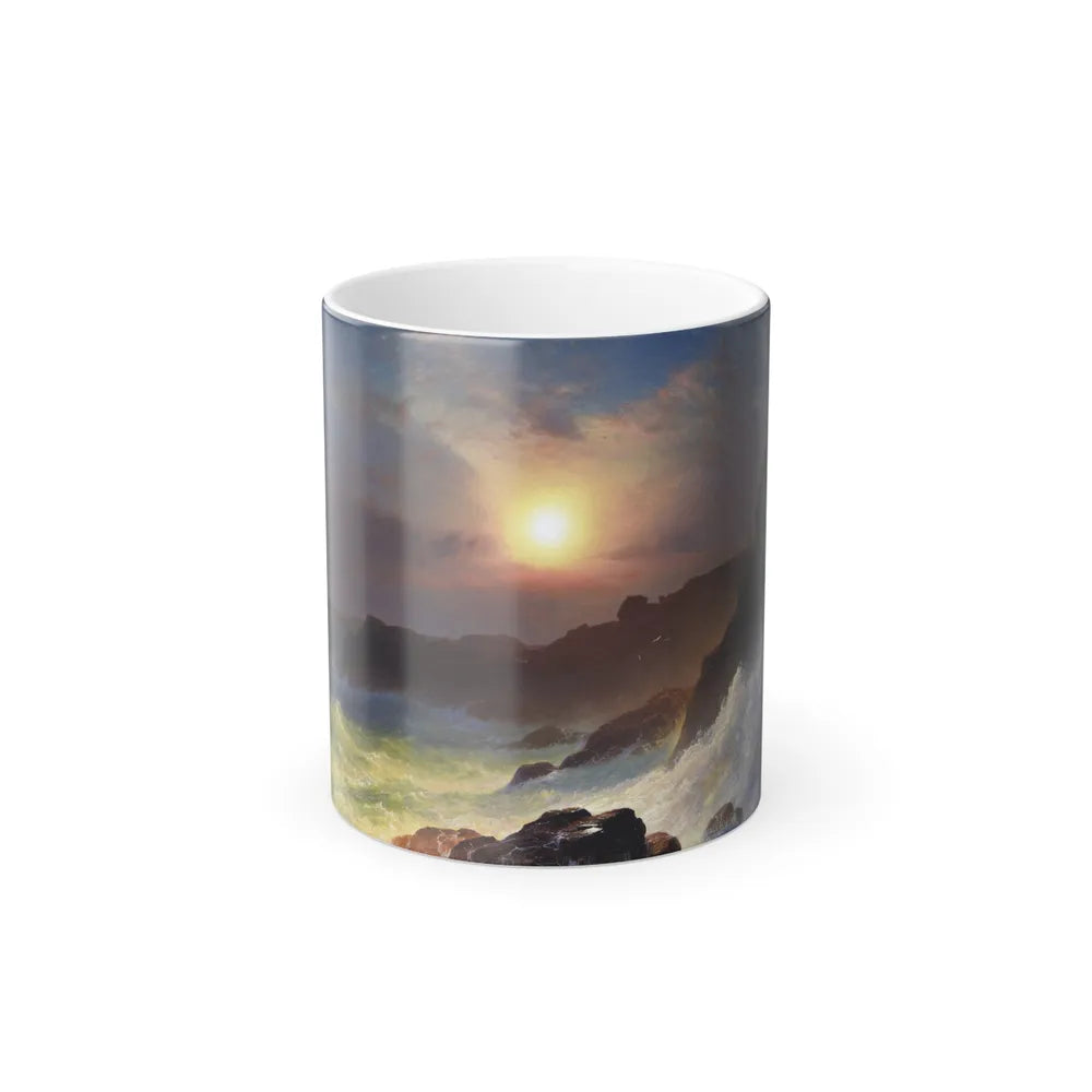 Frederic Edwin Church (1826-1900) Coast Scene, Mount Desert - oil on canvas 1863 - Color Changing Mug 11oz-11oz-Go Mug Yourself