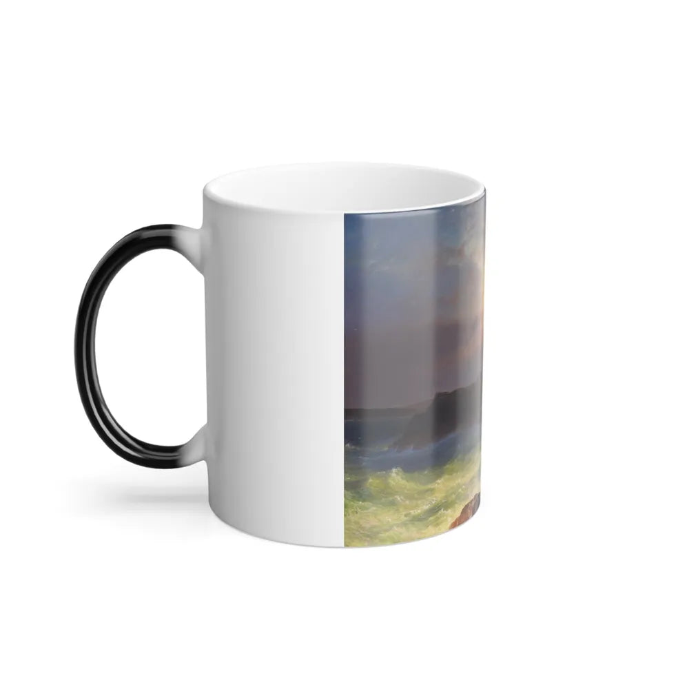 Frederic Edwin Church (1826-1900) Coast Scene, Mount Desert - oil on canvas 1863 - Color Changing Mug 11oz-Go Mug Yourself