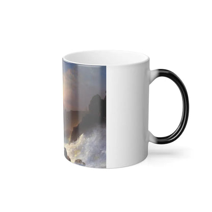 Frederic Edwin Church (1826-1900) Coast Scene, Mount Desert - oil on canvas 1863 - Color Changing Mug 11oz-Go Mug Yourself