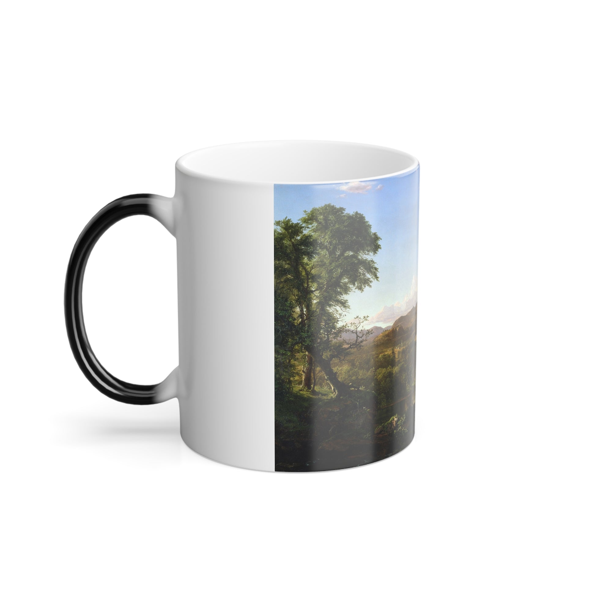 Frederic Edwin Church (1826-1900) New England Scenery - oil on canvas 1851 - Color Changing Mug 11oz-Go Mug Yourself