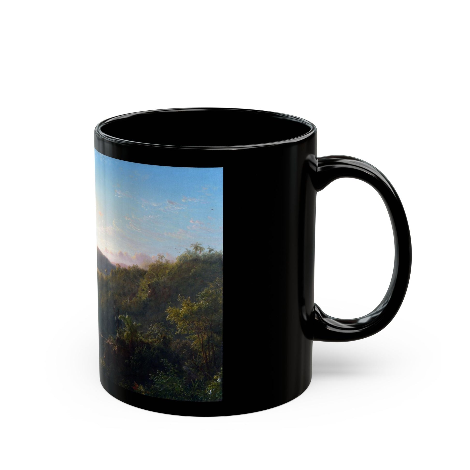 Frederic Edwin Church (1826-1900) Pinchincha - 1867 - Black Coffee Mug-Go Mug Yourself
