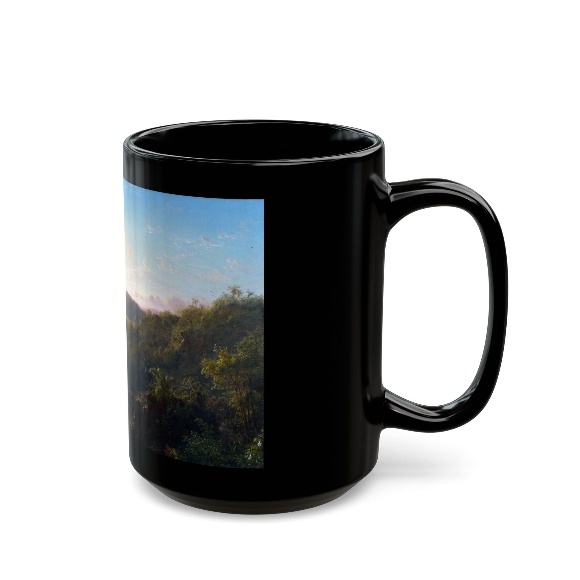 Frederic Edwin Church (1826-1900) Pinchincha - 1867 - Black Coffee Mug-Go Mug Yourself