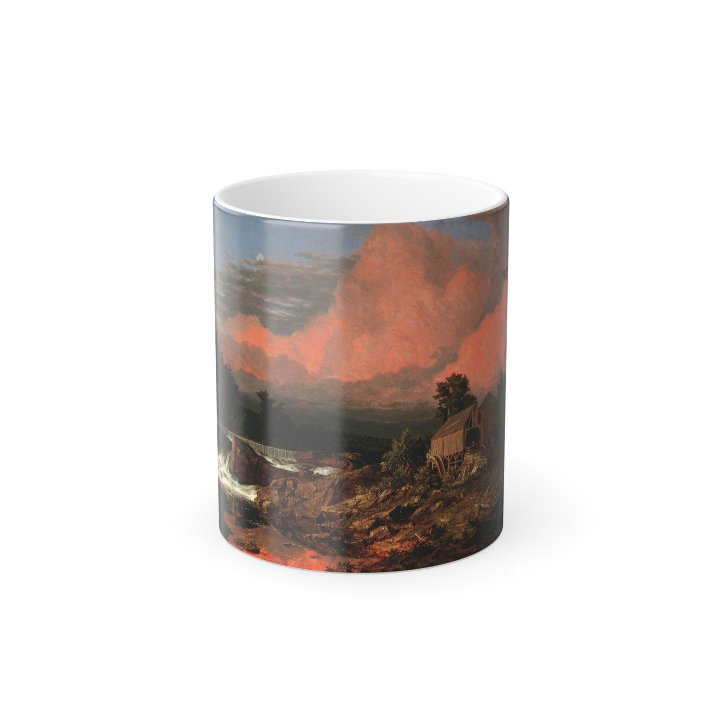 Frederic Edwin Church (1826-1900) Rutland Falls, Vermont - oil on canvas 1848 - Color Changing Mug 11oz-11oz-Go Mug Yourself