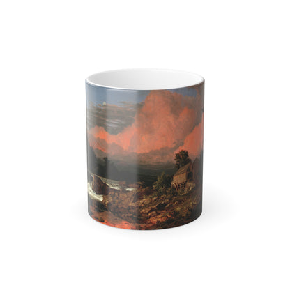 Frederic Edwin Church (1826-1900) Rutland Falls, Vermont - oil on canvas 1848 - Color Changing Mug 11oz-11oz-Go Mug Yourself