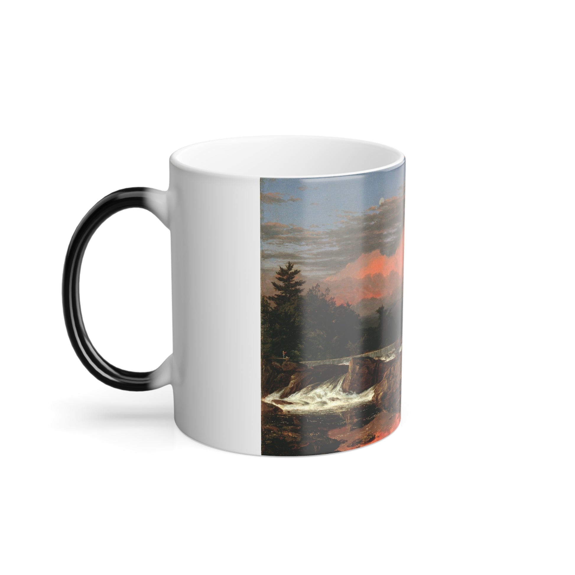 Frederic Edwin Church (1826-1900) Rutland Falls, Vermont - oil on canvas 1848 - Color Changing Mug 11oz-Go Mug Yourself