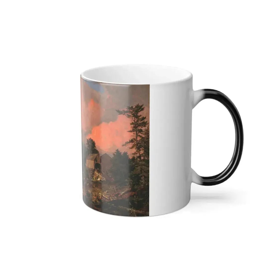Frederic Edwin Church (1826-1900) Rutland Falls, Vermont - oil on canvas 1848 - Color Changing Mug 11oz - Go Mug Yourself