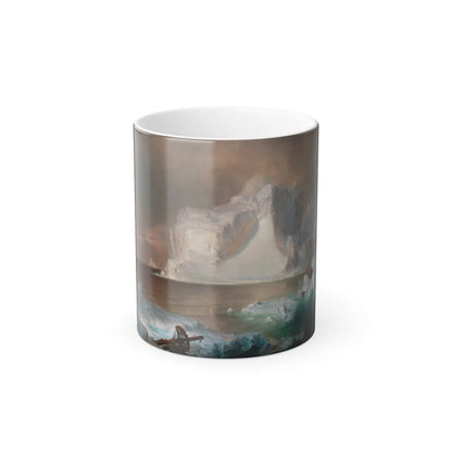 Frederic Edwin Church (1826-1900) The Icebergs - Oil on canvas 1861 - Color Changing Mug 11oz-11oz-Go Mug Yourself