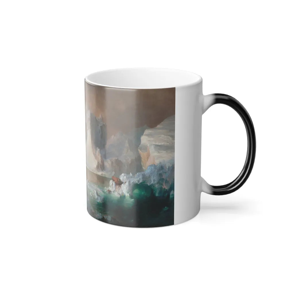 Frederic Edwin Church (1826-1900) The Icebergs - Oil on canvas 1861 - Color Changing Mug 11oz-Go Mug Yourself