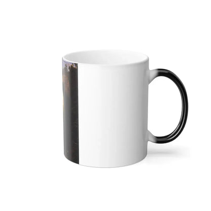Frederic Edwin Church (1826-1900) The Natural Bridge Virginia - Oil on canvas 1852 - Color Changing Mug 11oz - Go Mug Yourself